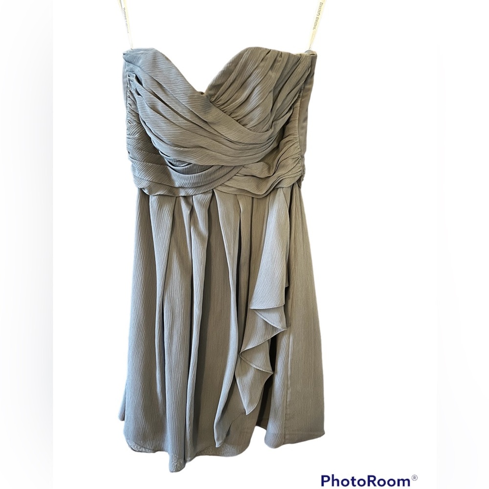 Gray bridesmaids/ prom David’s bridal strapless size 6 worn one time